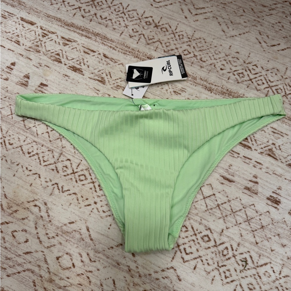 Rip Curl Cheeky Bikini Bottom Women's Large - Light Green